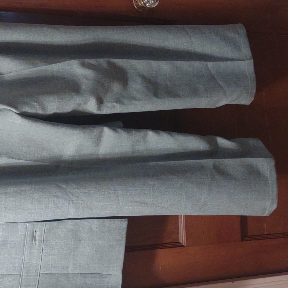 Women's Vintage Green Le Suit Set 80s Woven Size 10 - Picture 9 of 9